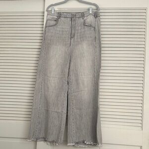 Pilcro Light Gray Flare Jeans